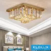ELDLUX Lampă de tavan din sticlă cristal E14×13 D600x600x350mm Auriu