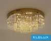 ELDLUX Lampă de tavan din sticlă cristal E14×5 D400x350mm Auriu