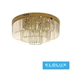 ELDLUX Lampă de tavan din sticlă cristal E14×5 D400x350mm Auriu