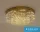 ELDLUX Lampă de tavan din sticlă cristal E14×19 D800x350mm Auriu