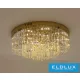 ELDLUX Lampă de tavan din sticlă cristal E14×19 D800x350mm Auriu