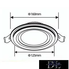 UNIVERSO Panou LED circular încastrat 12w 1100lm CCT IP20 alb