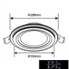 UNIVERSO Panou LED circular încastrat 18 W 1800 lm CCT cu comutator IP20 alb