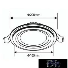 UNIVERSO Panou LED circular încastrat 18 W 1800 lm CCT cu comutator IP20 alb