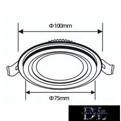 UNIVERSO Panou LED circular încastrat 6w 500lm CCT IP20 alb