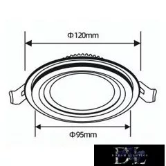 UNIVERSO Panou LED circular încastrat 9w 780lm CCT IP20 alb