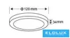 Panou LED circular pentru exterior UNIVERSO 6 W 480 lm CCT/cap. 120° IP20 Alb D120x34mm 3 ani