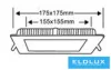 UNIVERSO Panou LED încastrat pătrat 12w 1200lm CCT/cap. 120° IP20 Alb 175x175mm decupaj: 155x155mm 3 ani