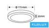 UNIVERSO Panou LED circular de perete 12w 1200lm CCT/cap. 120° IP20 Alb D170x35mm 3 ani