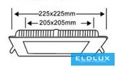 UNIVERSO Panou LED încastrat pătrat 18 W 1800 lm CCT/cap. 120° IP20 Alb 225x225 mm decupaj: 205x205 mm 3 ani