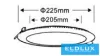 UNIVERSO Panou LED circular încastrat 18w 1800lm CCT/cap. 120° IP20 Alb D225mm decupaj:D205mm 3 ani