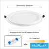 UNIVERSO Panou LED circular încastrat 24 W 2400 lm CCT/cap. 120° IP20 Alb D240 mm decupaj: D205 mm