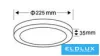 UNIVERSO Panou LED circular pentru exterior 18w 1800lm CCT/cap. 120° IP20 Alb D225x35mm 3 ani