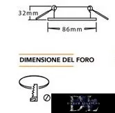 UNIVERSO Spot încastrat 1XGU10 Max.40w alb D86mm/D55mm
