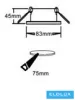 Spot încastrat UNIVERSO 1xGU10 IP20 Alb 83x83x45mm decupaj: D75mm 5 ani