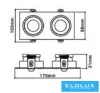 Spot încastrat UNIVERSO 1xGU10 IP20 Alb 175x88x31mm decupaj: 160x75mm 5 ani