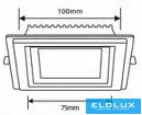 UNIVERSO Panou LED încastrat pătrat 6w 500lm CCT/cap. 120° IP20 Alb 100x100mm decupaj: 75x75mm