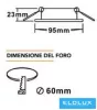 UNIVERSO Corp de iluminat încastrat 1xPAR16 fără soclu IP20 Crom 95x95x23mm Decupaj: D60mm