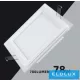 UNIVERSO Panou LED încastrat pătrat 9w 780lm CCT/cap. 120° IP20 Alb 120x120mm decupaj: 95x95mm