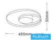 Lampă de tavan UNIVERSO 32 W 2560 lm CCT.Kap D450x50 mm  IP20 albă