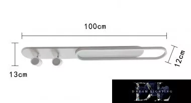 Lampă de tavan UNIVERSO 2xGU10 Max.40w + 50w 4000lm 6500k 1000×130×120mm IP20 alb
