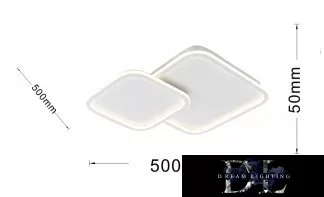 Lampă de tavan UNIVERSO 60 W 4800 lm CCT 500×500×50 mm IP20 albă