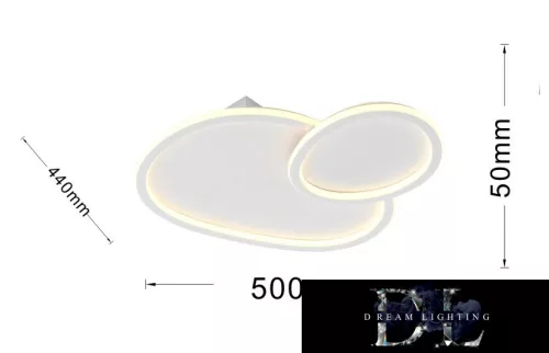 Lampă de tavan UNIVERSO 45w 3600lm CCT 500×440×50mm IP20 albă
