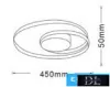 Lampă de tavan UNIVERSO 32 W 2560 lm CCT.Kap D450x50 mm  IP20 albă