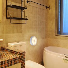   UNIVERSO iluminat pentru mobilier DC: 5 V 3 W 4000 K 238 lm ∅85 mm argintiu (încărcător + PIR)