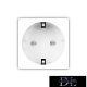 ELDLUX ELDTREND Priză 2P+F cu protecție pentru copii, albă