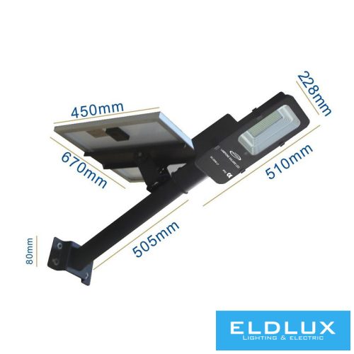 Spot solar UNIVERSO 3,2 V-50 AH 3000 lm 6500 k-7000 k IP65 negru 1015 x 670 x 228 mm