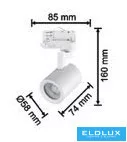 UNIVERSO Spot trifazic pentru șină 1xGU10 Max.35w IP20 Alb 5 ani