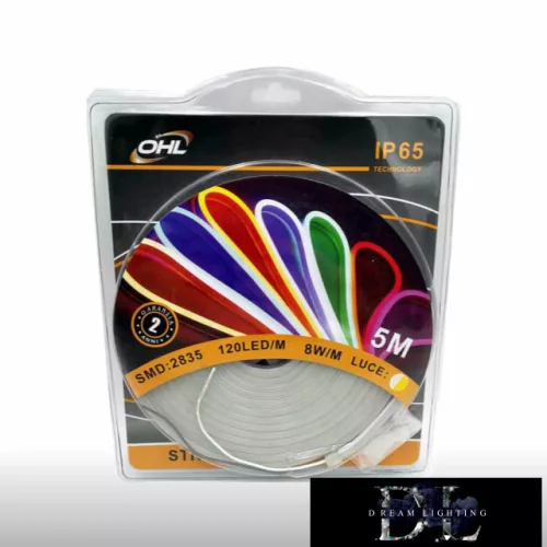 Bandă LED neon UNIVERSO 12v 2835-120D-10w-1100lm/M 3000k IP65 5M