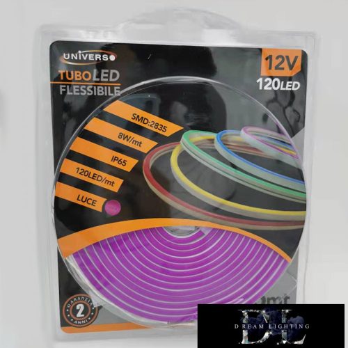 Banda LED neon UNIVERSO 12 V 2835-120D-8 W/M Violet IP65 5 m