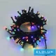 WISDOM fényfüzér multi fényű 100LED 5m zöld kábellel 8 fun. IP44