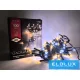 WISDOM fényfüzér meleg+hideg fényű 100LED 5m zöld kábellel 8 fun. IP44