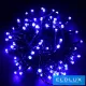 WISDOM fényfüzér kék fényű 300LED 15m zöld kábellel 8 fun. IP44