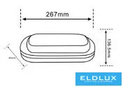 UNIVERSO Lampă de tavan 23w 3300lm CCT.cap IP65 Alb 267x136x44mm