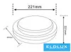 UNIVERSO Lampă de tavan 23w 3450lm CCT.cap IP65 Alb D221x44mm