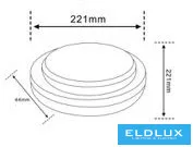 UNIVERSO Lampă de tavan 23w 3450lm CCT.kap ∅221×44mm negru