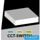 UNIVERSO Panou LED pătrat pentru exterior 22w 2000lm CCT/cap. 120° IP20 Alb 173x173x36mm