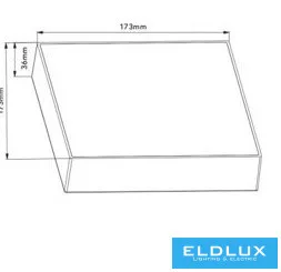 UNIVERSO Panou LED pătrat pentru exterior 22w 2000lm CCT/cap. 120° IP20 Alb 173x173x36mm