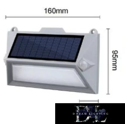 Lampă solară de perete UNIVERSO PIR 5V 0,8w 150lm 6500k IP65 gri