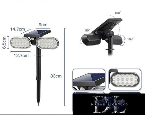 Lampă solară UNIVERSO PIR 5V 2w 200lm 6500k IP65 negru