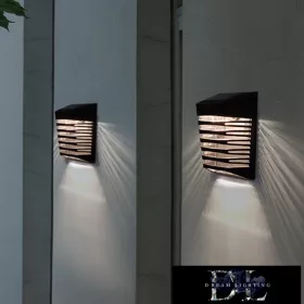   Lampă solară de perete UNIVERSO 5V 0,3w 30lm 6500k IP65 negru 120x120x90mm