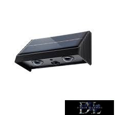 Lampă solară de perete UNIVERSO 5V 0,8w 30lm 3000k IP65 negru 142x80x73mm