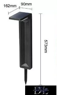UNIVERSO Lampă solară de grădină 5V 2w 200lm 6500k IP65 negru 573x162x90mm