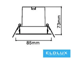 Lampă spot UNIVERSO 10 W 4000 K 645 lm 27° RA90 ∅85×73 mm decupaj: D75 IP20 alb