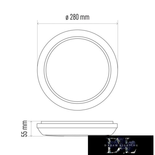 EMOS DORI Lampă LED circulară 18W 1550lm NW IP54 albă