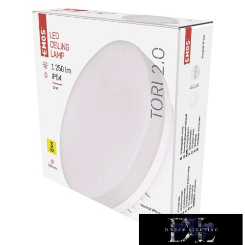 Lampă LED EMOS TORI circulară 15W 1250lm NW IP54 albă